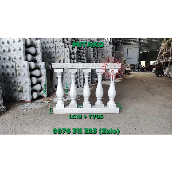 Lục bình lan can bê tông cao 60cm giá rẻ tại kho Bình Dương