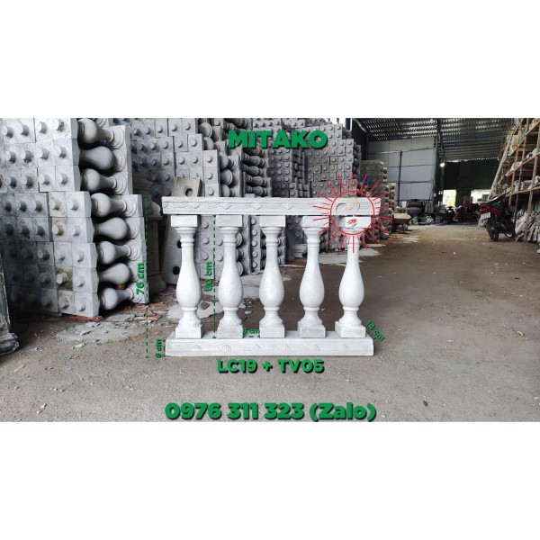 Lục bình lan can bê tông cao 60cm giá rẻ tại kho Bình Dương